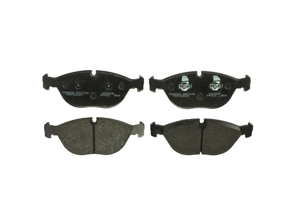 Ferodo Racing FCP1001H – DS2500 | přední | sportovní brzdové destičky pro trackday a dynamickou jízdu Sportovní směs DS2500 – μ ≈ 0,41 v rozsahu 0–500 °C. Ideální pro trackday, rychlou silniční jízdu a lehké závodní použití.