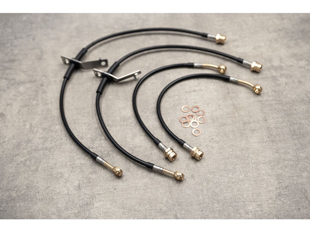 Fischer Hydraulik HYU104-4.3 – Stahlflex pancéřové brzdové hadice | Hyundai i30N (Performance) Kompletní sada Stahlflex hadic s ABE, stabilnější brzdový pedál