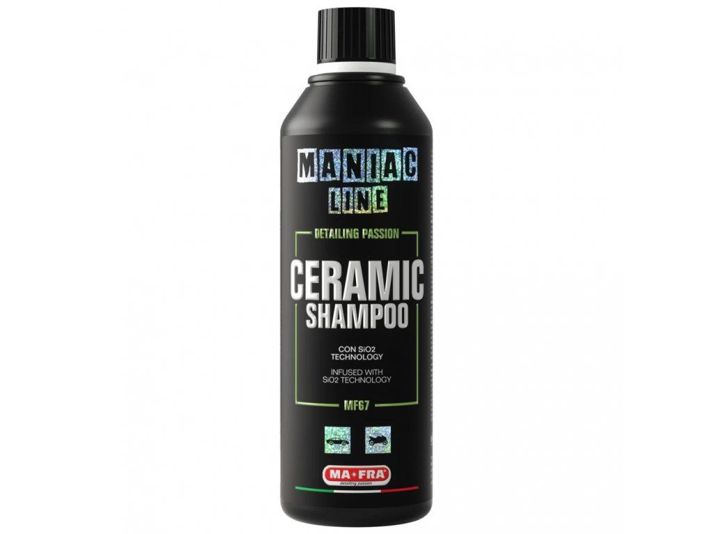 Maniac Line Ceramic Shampoo | keramický šampon 500 ml Neutrální pH šampon s keramickou ochranou SiO₂ – lesk a hydrofobní efekt