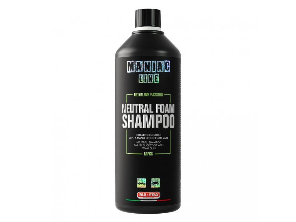 Maniac Line Neutral Foam Shampoo | neutrální pěnový šampon 1000 ml Neutrální pěnový šampon s pH 8 – vysoká pěnivost a šetrnost k voskům i keramickým ochranám