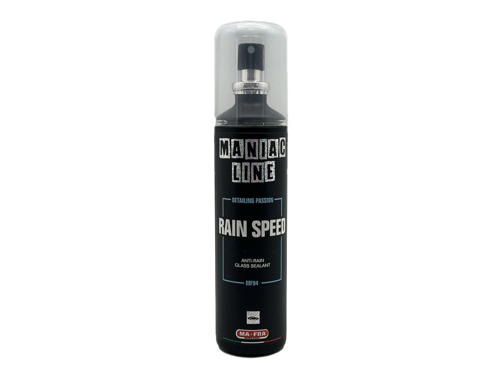 Maniac Line Rain Speed | tekuté stěrače 100 ml Hydrofobní ochrana skel – zlepšuje viditelnost a odpuzuje vodu již při nízké rychlosti
